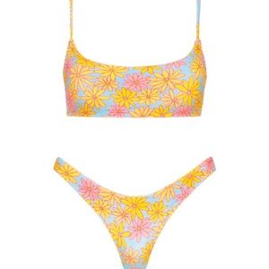Mica Sky Floral Triangl Bikini Set